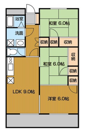 ヴィラ・アンソレイエ脇町Ⅲの物件間取画像